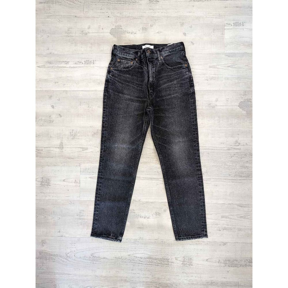 Moussy Vintage High Waist Tapered Fit Jeans women's size 26 black wash Rigid
